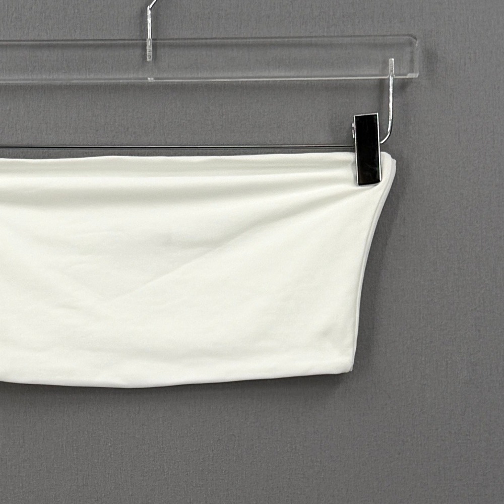 ENZA COSTA Essential Bandeau Top Womens Small White Minimalist Quiet Luxury NEW - Picture 6 of 16